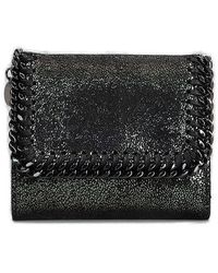 Stella McCartney - Chain-Link Trim Small Flap Wallet - Lyst