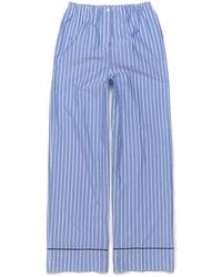 Prada - Striped Chambray Trousers - Lyst