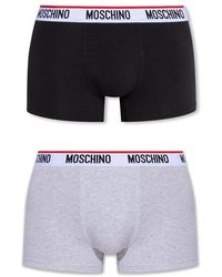 Moschino - Logo Waistband 2-pack Boxers - Lyst