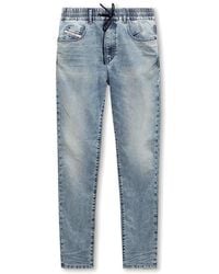 DIESEL - D Strukt Jogg Logo Detailed Jeans - Lyst