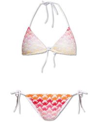 Missoni - Lurex Detailed Knitted-overlay Bikini Set - Lyst