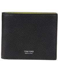 Tom Ford - Logo Printed Bi-fold Wallet - Lyst