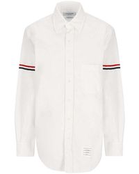 Thom Browne - Rwb Stripe Button-up Shirt - Lyst