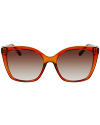 Ferragamo - Butterfly Frame Sunglasses - Lyst