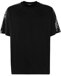 DSquared² - Logo-trim Crewneck T-shirt - Lyst