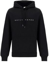 Daily Paper - Logo Embroidered Drawstring Hoodie - Lyst