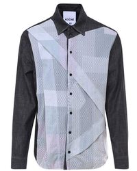 Koche - Perforated Panelled Long-sleeved Shirt - Lyst