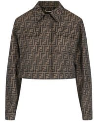 Fendi - 'ff' Crop Jacket - Lyst