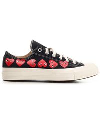 COMME DES GARÇONS PLAY - X Converse Chuck 70 Heart Printed Lace-up Sneakers - Lyst