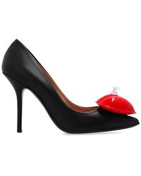 Moschino - Heart-detailed Pointed-toe Pumps - Lyst