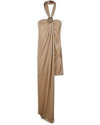 Blumarine - Halter Neck Asymmetric Short Dress - Lyst