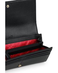 Love Moschino Logo Plaque Foldover Wallet - Black