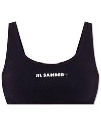 Jil Sander - + Logo Printed Bikini Top - Lyst