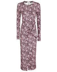 Isabel Marant - Lisy Graphic-printed Knot Detailed Midi Dress - Lyst