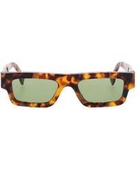 Retrosuperfuture Colpo Spotted Havana Rectangular Frame Sunglasses - Multicolour