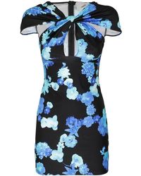 Coperni - Floral Printed Cut-out Detailed Dress - Lyst