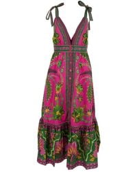 FARM Rio - Ana Tapestry Midi Dress - Lyst