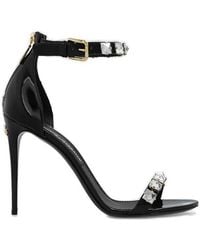 Dolce & Gabbana - Keira Embellished Heeled Sandals - Lyst