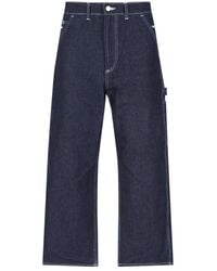 Junya Watanabe - Logo Patch Wide-leg Jeans - Lyst