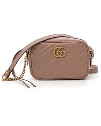 Gucci - gg Marmont Mini Leather Cross Body Bag - Lyst
