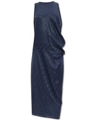 Fendi - Monogrammed Silk Dress - Lyst