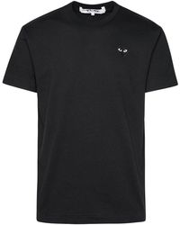 COMME DES GARÇONS PLAY - Logo Embroidered Short Sleeved T-shirt - Lyst