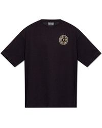 Versace - V-emblem Crewneck T-shirt - Lyst