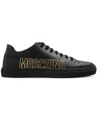 Moschino - Logo Printed Lace-up Sneakers - Lyst