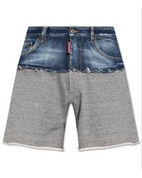 DSquared² - Shorts In Contrasting Fabrics, - Lyst