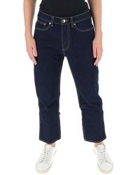 Burberry Cropped Jeans - Blue
