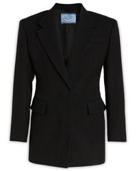 Prada - Single Breasted Tailored Blazer - Lyst