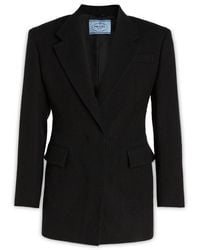 Prada - Single Breasted Tailored Blazer - Lyst