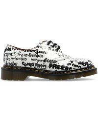 Comme des Garçons - X Dr. Martens Printed Lace-Up Shoes - Lyst