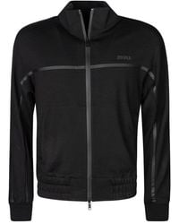 ZEGNA - High-neck Chest Logo Track Jacket - Lyst
