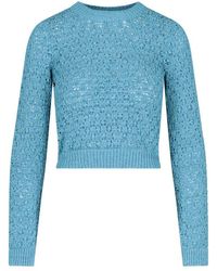 ROTATE BIRGER CHRISTENSEN - Patricia Cropped Knitted Jumper - Lyst