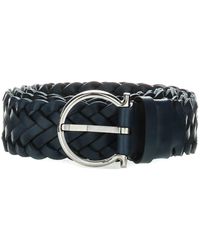 mens black woven belt