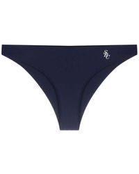 Sporty & Rich - Logo Printed Triangle Bikini Bottom - Lyst