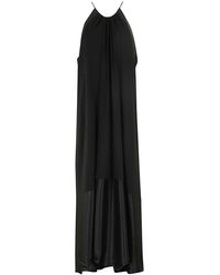 Max Mara Pleated Halter-neck Chiffon Knee-length Dress in