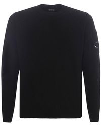 C.P. Company - Crewneck Sleeved Sweater - Lyst