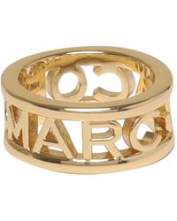 Marc Jacobs The Monogram Ring - Metallic
