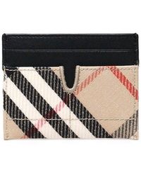 Burberry - Checked Snip Card Case - Lyst