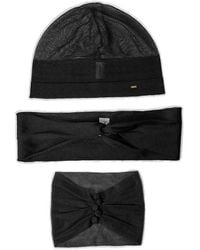 Saint Laurent - Hat, Headband, And Choker Set In Viscrepe - Lyst