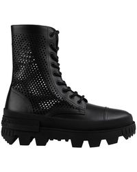Moncler - Round Toe Lace-up Boots - Lyst