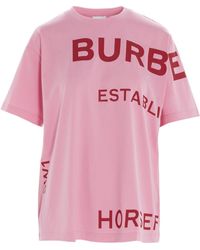 Burberry Horseferry Print Oversized T-shirt - Pink
