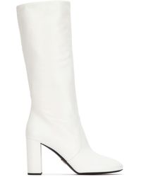 prada white booties