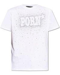 DSquared² - T-Shirt With Sparkling Crystals - Lyst