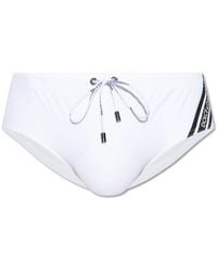 Dolce & Gabbana - Logo Printed Drawstring Swim Shorts - Lyst