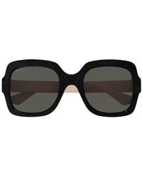 Gucci - Rectangle Frame Sunglasses - Lyst