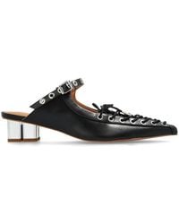 Ganni - Eco Leather Heeled Mules - Lyst