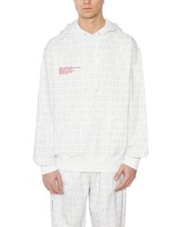 Helmut Lang - All Over Logo Popover Hoodie - Lyst